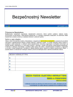 Bezpečnostný Newsletter - vzor dokumentu